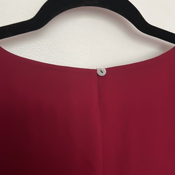 CONTEMPORAINE | Burgundy Layered Blouse Sz L - Picture 7 of 7